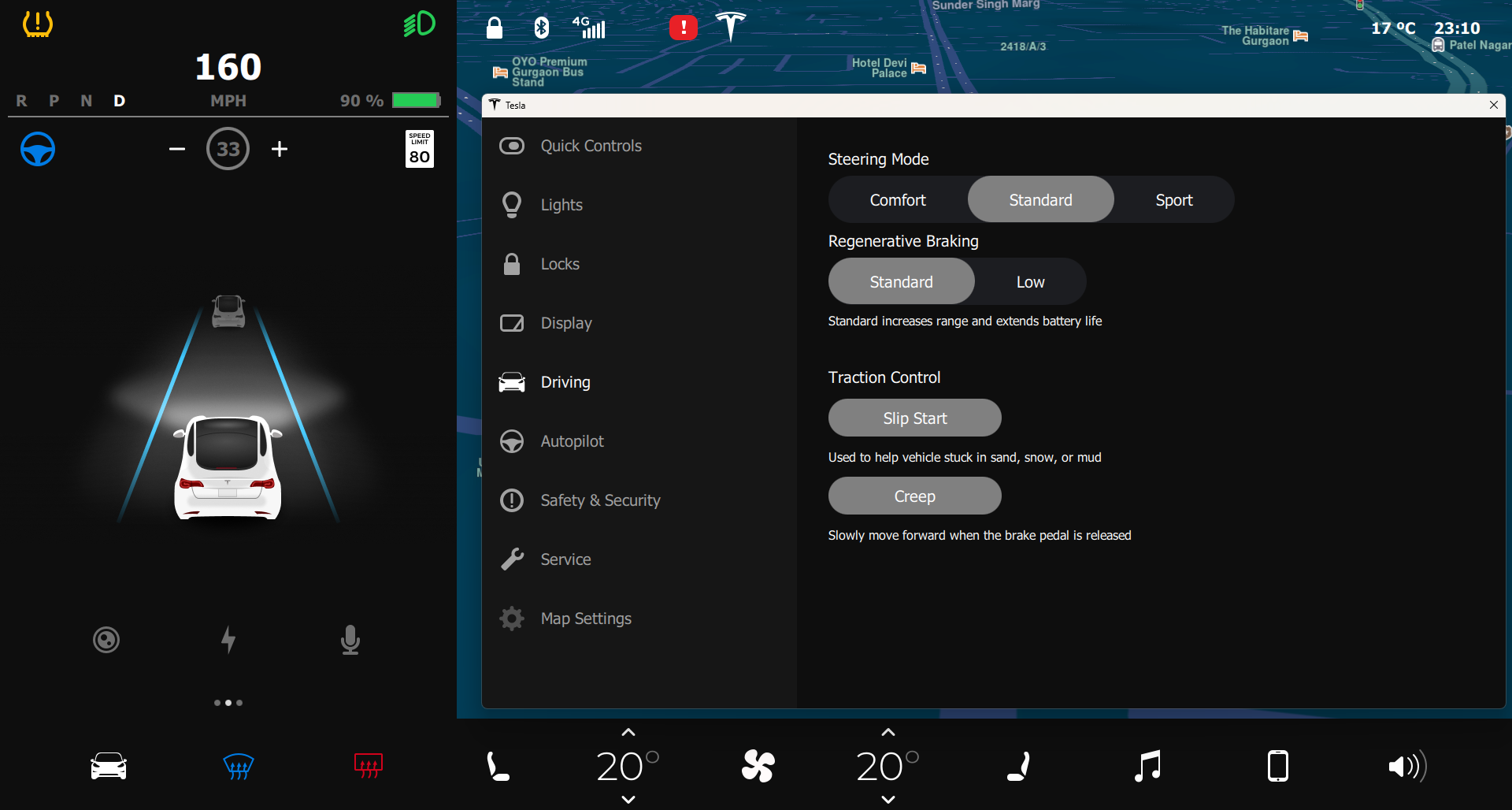 Tesla Dashboard UI – Variant 2