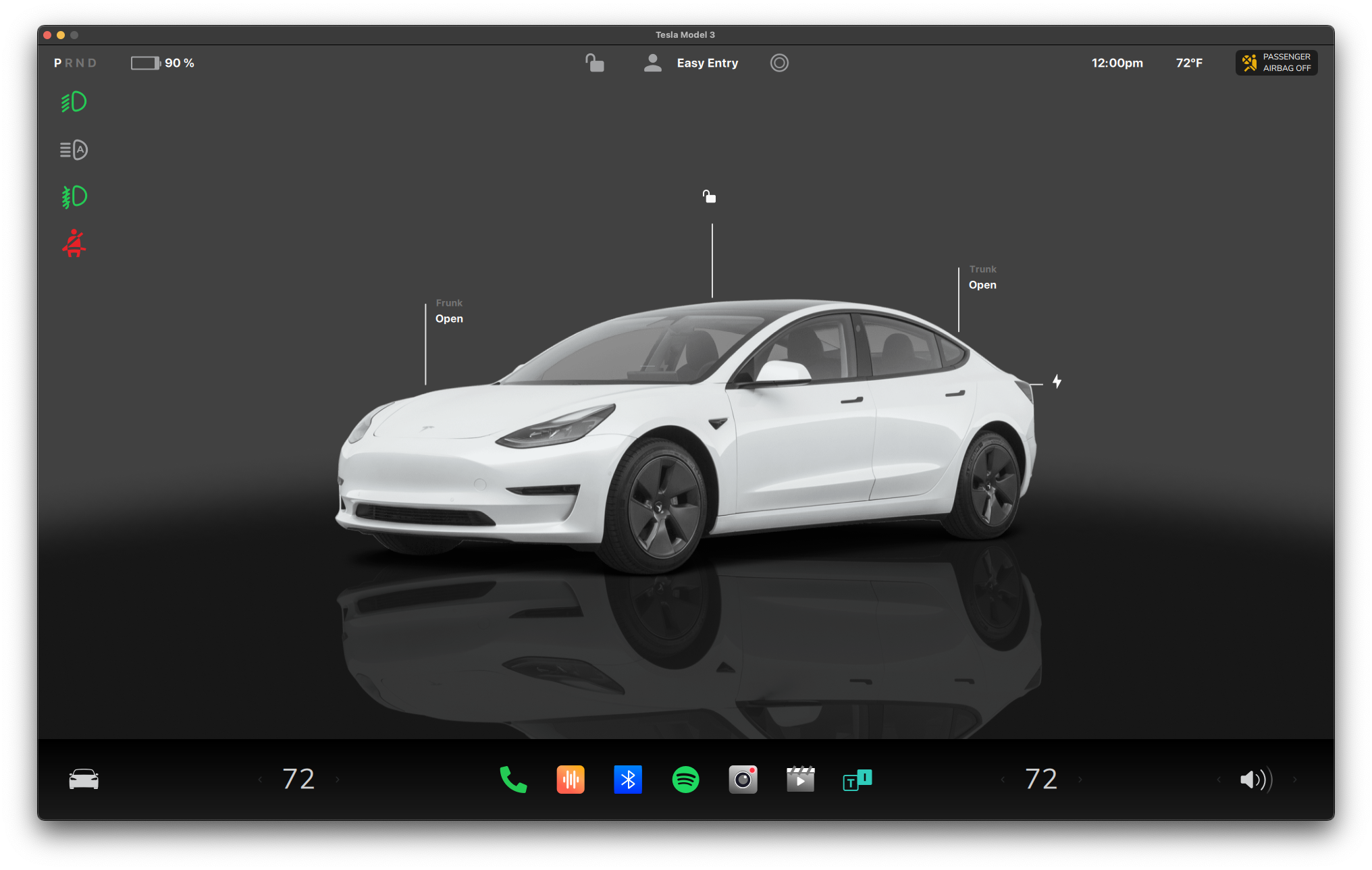 Tesla Dashboard UI